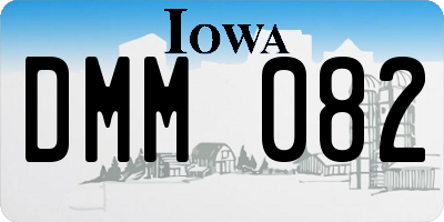 IA license plate DMM082