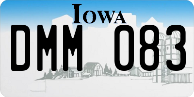 IA license plate DMM083