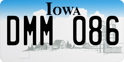 IA license plate DMM086