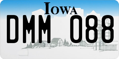 IA license plate DMM088
