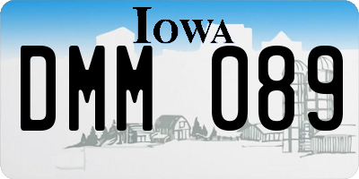 IA license plate DMM089