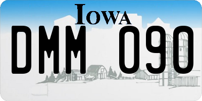 IA license plate DMM090