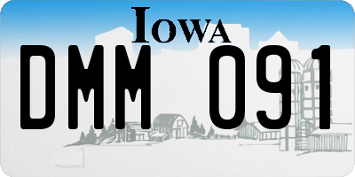 IA license plate DMM091