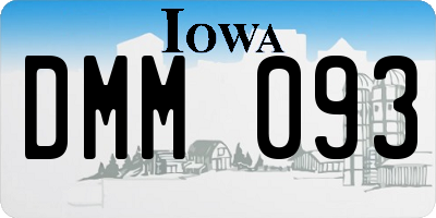 IA license plate DMM093