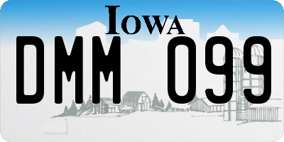 IA license plate DMM099