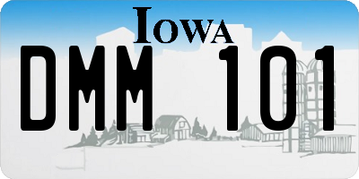 IA license plate DMM101
