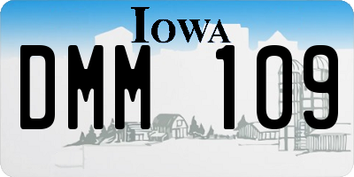 IA license plate DMM109