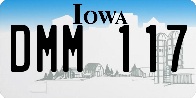 IA license plate DMM117