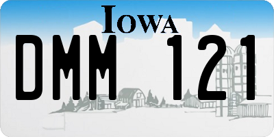 IA license plate DMM121