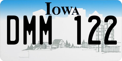 IA license plate DMM122