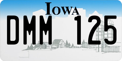 IA license plate DMM125