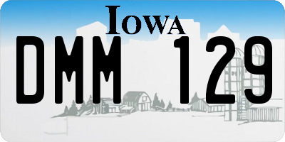 IA license plate DMM129