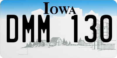 IA license plate DMM130