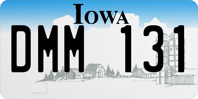 IA license plate DMM131