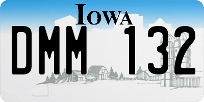 IA license plate DMM132