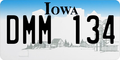 IA license plate DMM134