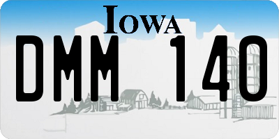 IA license plate DMM140