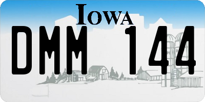 IA license plate DMM144