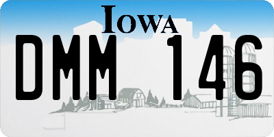 IA license plate DMM146