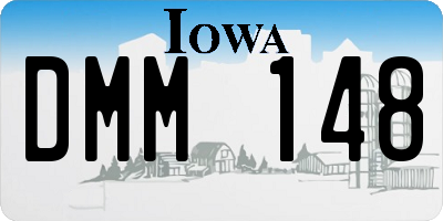IA license plate DMM148