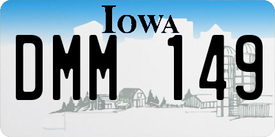 IA license plate DMM149