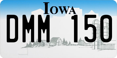 IA license plate DMM150