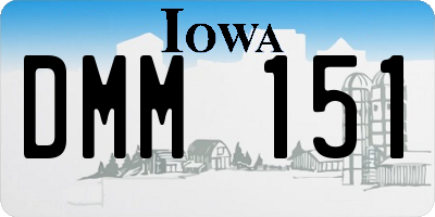 IA license plate DMM151