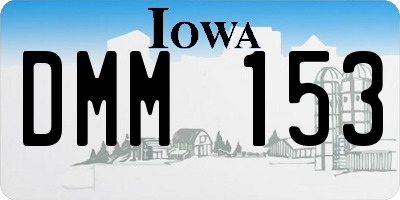 IA license plate DMM153