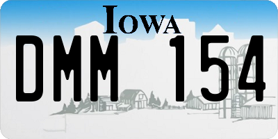 IA license plate DMM154