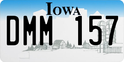 IA license plate DMM157