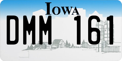 IA license plate DMM161