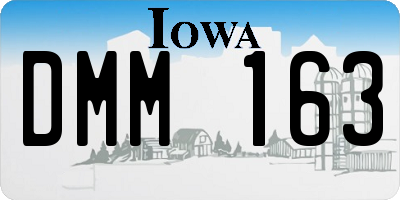 IA license plate DMM163