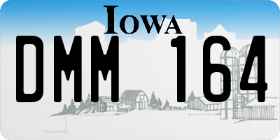IA license plate DMM164