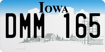 IA license plate DMM165