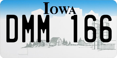 IA license plate DMM166