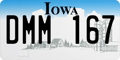 IA license plate DMM167