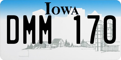 IA license plate DMM170