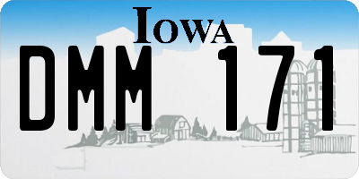 IA license plate DMM171