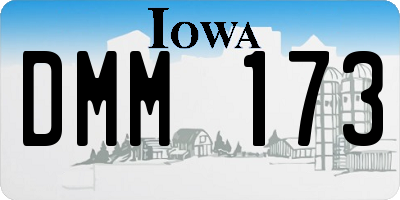 IA license plate DMM173