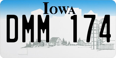 IA license plate DMM174