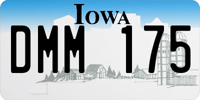 IA license plate DMM175
