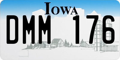 IA license plate DMM176