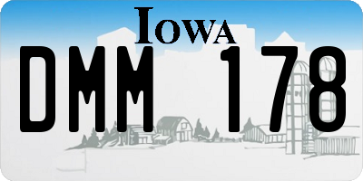 IA license plate DMM178