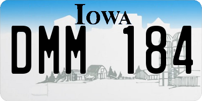 IA license plate DMM184