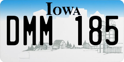 IA license plate DMM185