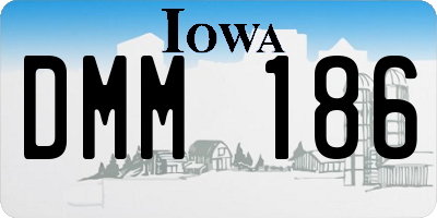 IA license plate DMM186