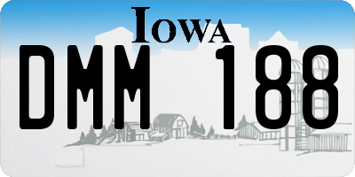 IA license plate DMM188
