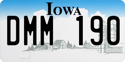 IA license plate DMM190