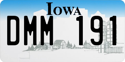 IA license plate DMM191