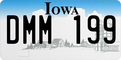 IA license plate DMM199